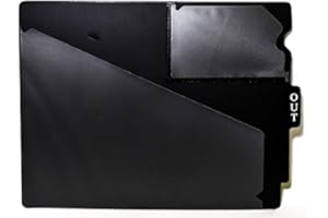 ALL STAR Pack of 25 Center TAB Vinyl OUTGUIDES, (Pack of 25) Letter Size 9-1/2" x 12-7/8" Overall. Two Pockets (Black)