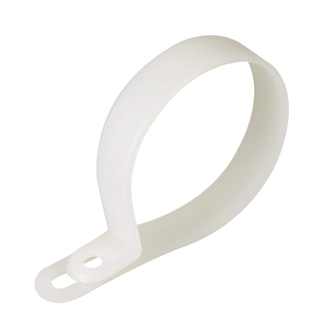 sourcing map 10Pcs Nylon R-Type Clamp Organizer Cord Clips for Wire Management Fit Cable Dia 44-50mm White