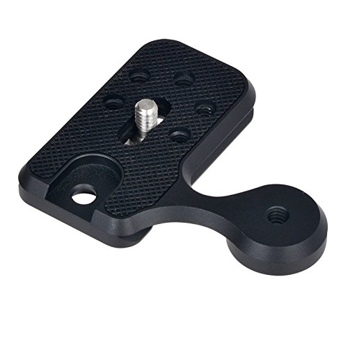 FOTGA M-PRO Aluminium Quick Release QR Plate Clamp Adapter 1/4" for Tripod Ball Head DSLR Camera, Compatible with Arca Swiss Plate