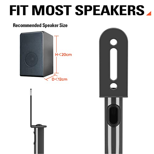 Mounting Dream Height Adjustable Speaker Stands Mounts, One Pair Floor
