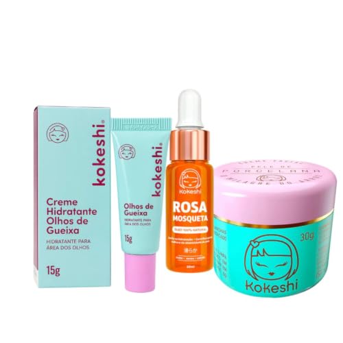 Kit Renovadores Kokeshi Pele Porcelana Óleo de Rosa Mosqueta para o rosto