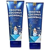Bath and Body Works 2 Pack Frosted Coconut Snowball Ultra Shea Body Cream 8 Oz.