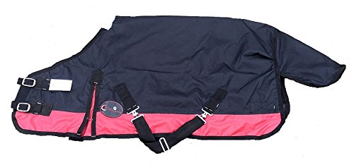 Cwell Equine New Mini Lightweight Turnout Shetland Rug Pony Rug Foal Rug No Fill Choice of Sizes & Colors (3 feet, Black Burgundy Two Tone)