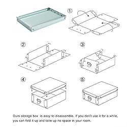 SEEKIND Foldable Storage Box with Lids and Handles