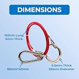 Double Dragon Breakaway Cable 1M 5mm Stainless Steel Heavy Duty Trailer Safety view 2