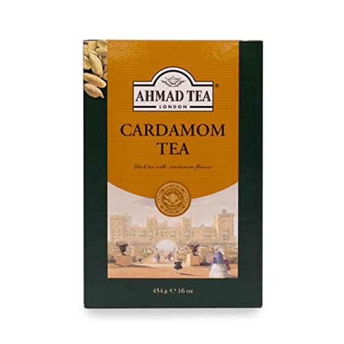 Ahmad Tea Black Tea, Cardamom Loose Leaf, 454g Caffeinated and Sugar
