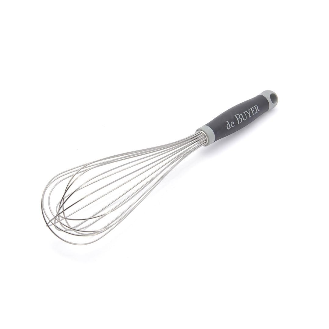 De Buyer 2610.25 'Göma'Ergonomic Professional Whisk Stainless Steel Wire, 40 cm