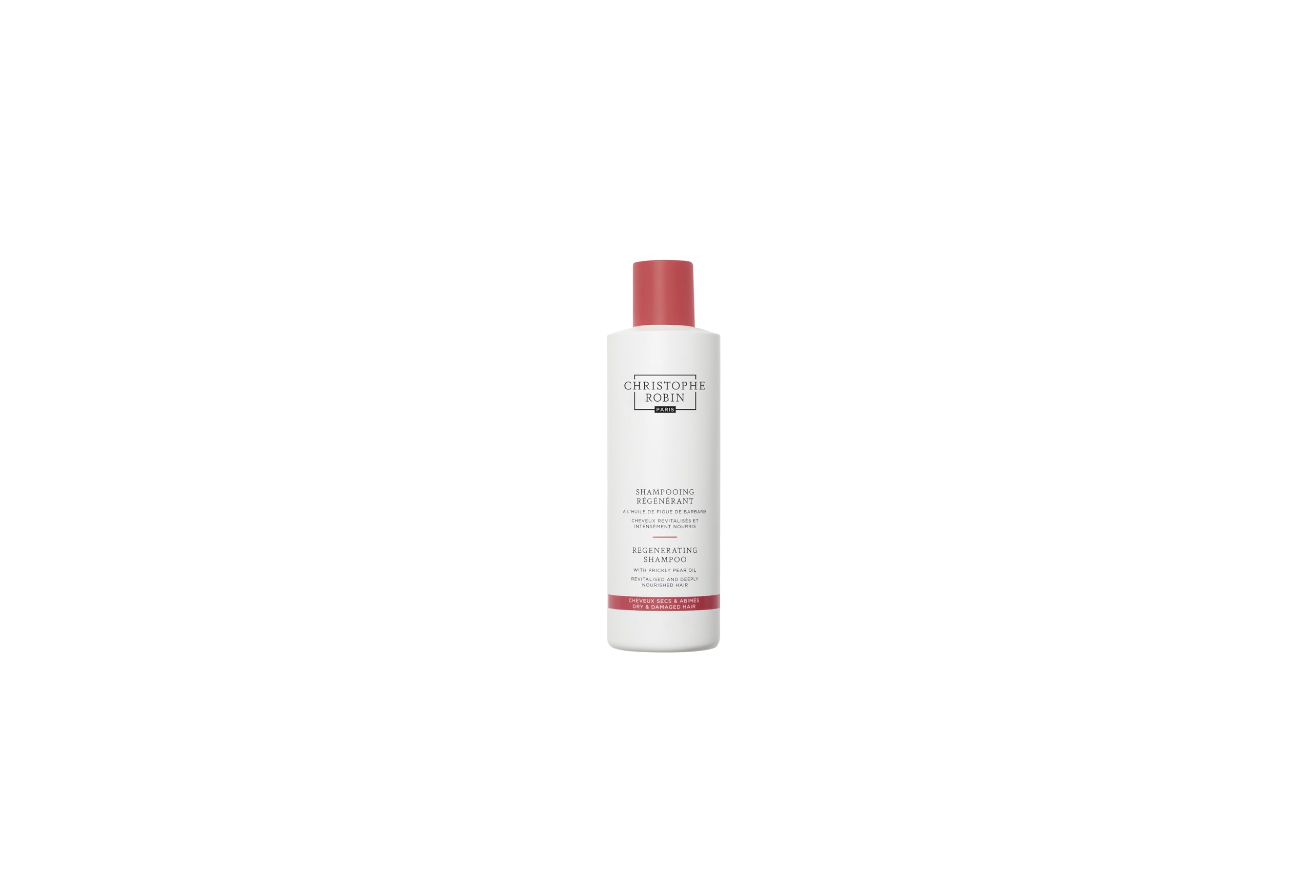 Christophe Robin Regenerating Shampoo with Prickly Pear Oil 250ml– Deeply Cleanses & Strengthens Dry, Damaged & Chemically Treated Hair- Paraben & Silicone Free