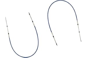 NEWMAIX Marine 33C Throttle Shift Remote Control Box Cable For Yamaha Outboard Engine Boat Motor Steering System Blue (6FT, 2 PCs)