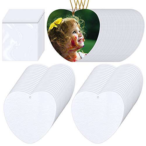 100 Pieces Sublimation Air Freshener Blanks Heart Shape Freshener