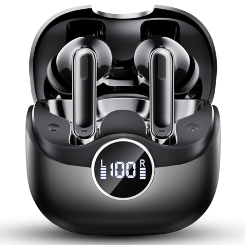xinwld Adaptive Hybrid Active Noise Cancelling Earbuds, 2026 New Wireless Ear buds, Wireless Charging & Fast USB Charging, 6-Mic ENC Deep Bass, Bluetooth Earphones with 40H Playtime, IP7 Waterproof
