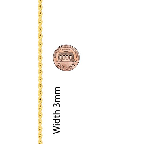 Lifetime Jewelry 24k Gold Plated Chain Necklace - 7.7mm Thick Venetian Link, Lifetime Guarantee (20 Inch)