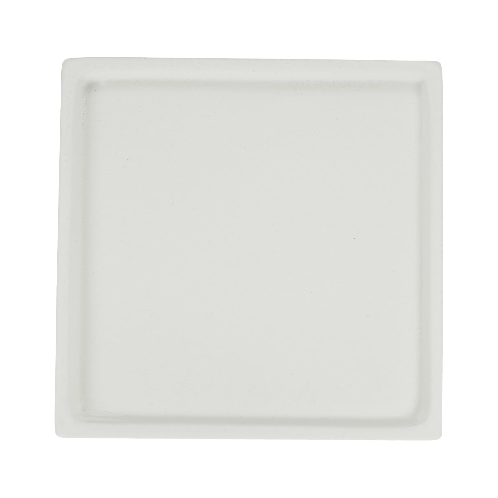 M METERXITY Ceramic Plant Saucer, 5 Inch Plant Water Catcher Tray, Plant Pot Saucers for Indoor/Outdoor Plants/Flower Drainage Drip Water Tray [Square Beige]