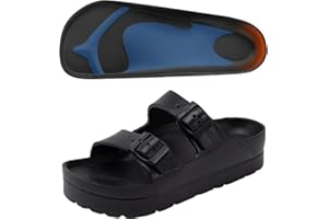 SCECOCRS Women Adjustable Buckles Platform Sandals, Women's Casual Sandals with Arch Support, Summer EVA Sandals for Indoor and Outdoor