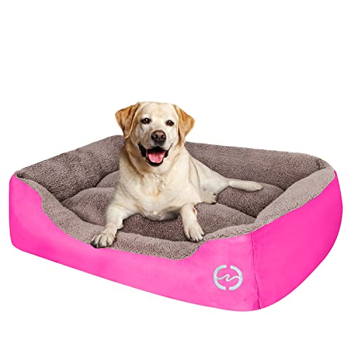 PUPPBUDD Dog Beds for Medium Dogs, Rectangle Washable Dog Bed