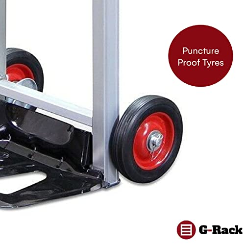 Folding Aluminium Industrial Hand Trolley with Anti Puncture Tyres