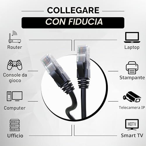Mr. Tronic 5m Cat 6 Ethernet Cable, High Speed LAN Network Cable with RJ45 Connectors - Internet Patch Compatible with Cat 5e, 7, 8 | AWG24 UTP CCA (5 Meters, Black)