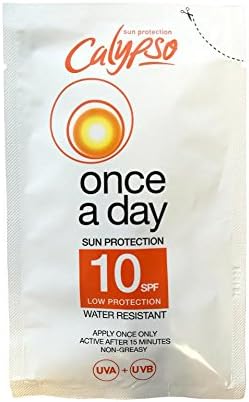 Calypso SPF10 Once A Day Sun Protection Sachets Pocket Size UVA UVB