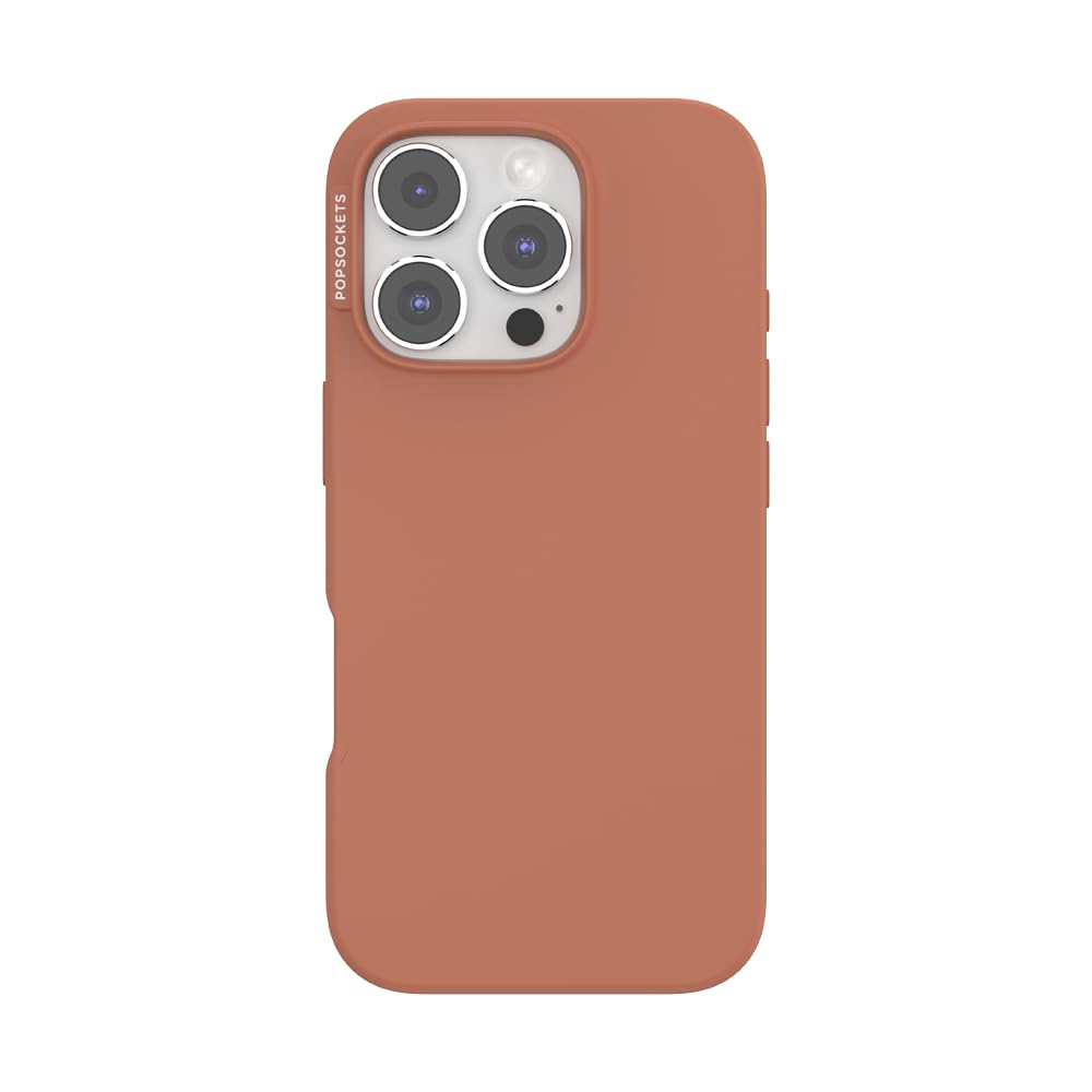 PopSockets iPhone 16 Pro Case Compatible with MagSafe, Phone Case for iPhone 16 Pro, Wireless Charging Compatible, Case Only - Terracotta