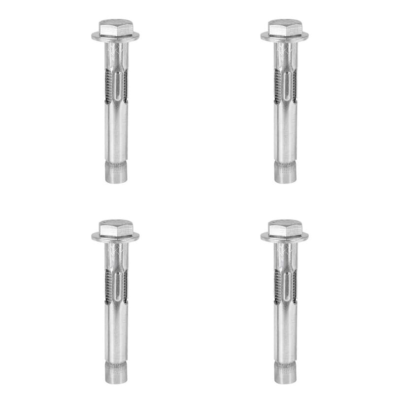 4Pcs M6*80mm Expansion Screw Bolts,Stainless Steel Hex Expansion Screws,Heavy Duty Fixing Anchors for Concrete,Masonryand Brick Wall