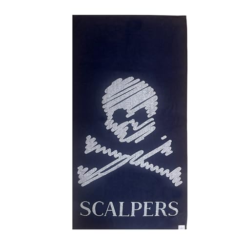 Toalla de Playa 90x180cm 100% Algodón 500GSM Azul Marino con Logo Home
