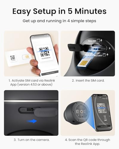 REOLINK 4K 4G LTE Cellular Security Camera, 360° Auto Tracking with Smart AI Detection, 8MP Solar/Battery Powered, Color Night Vision, Local Storage, SIM Card Included, Go PT Ultra-Grey Updated Ver.