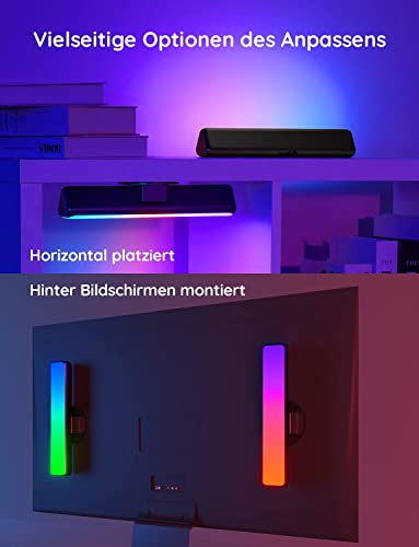 Govee Flow Plus Smart Lightbar, Gaming Lamp, Works with Alexa and Google Assistant, RGBICWW, WiFi, LED, TV Backlight Sync with Music, LED Ambient Light for Gaming, PC, TV