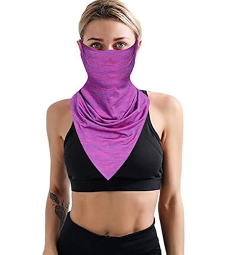 Men Women Face Cover Scarf Bandana Ear Loop Balaclava Neck Gaiter