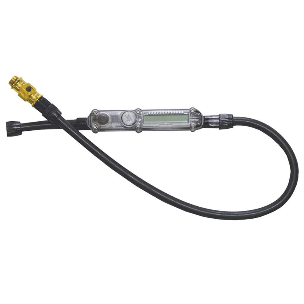 Lezyne Replacement hose with ABS flip valve for micro floor drive pumps, glossy gold, 1-HOSE-MFD-V1DIGI standing air pump, standard