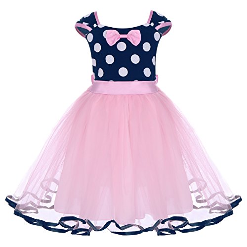 Toddlers Baby Girls' Polka Dots Cartoon Birthday Princess Party Cosplay Pageant Costume Tutu Dress Up Dance Skirt