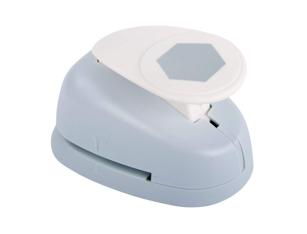 Rayher Paper Craft Punch with Hexagon Design, Lever Punch for Card Making and Scrapbooking, 3.81cm, 1 1/2", 69196000
