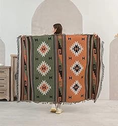 Pretyw Aztec Throw Blanket Southwest Blankets with