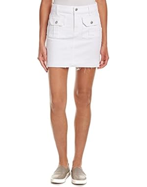 7 For All Mankind Raw Edge A-Line Skirt