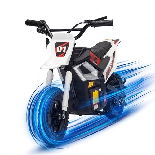 350W 24V Electric Motorcycle for Kids – Mini Dirt Bike with 13.67 MPH Top Speed…