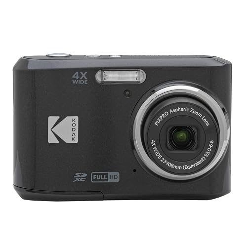 KODAK Pixpro FZ45 – Kompakte Digitalkamera mit 16,44 Megapixeln, 4-Fach optischem Zoom, 2,7-Zoll-LCD-Bildschirm, 720p-HD-Videoaufnahme, inklusive AA-B