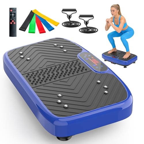 Vibration Plate Exercise Machine Weight Loss, Full Body Workout Vibration Plate Lymphatic Drainage,199 Adjustable Speeds Power Shaping Vibrating Plate Built-in Bluetooth Speaker