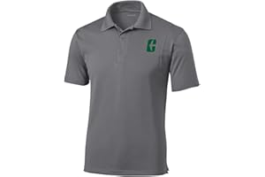 SPORT YOUR GEAR NCAA Men's Prime Athletic Logo Micro Pique Polo with Self Collar