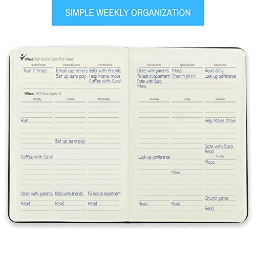 Goal Crazy Undated Planner 90 Day Guided Journal 2022 2023 Weekly Organization Productivity 