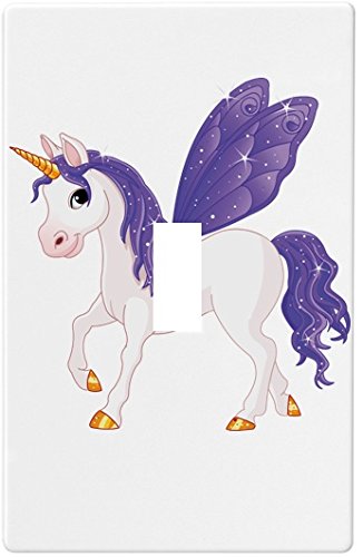 Purple Unicorn Wallplate Decorative Switch Plate Cover (1 Gang - Single Toggle)