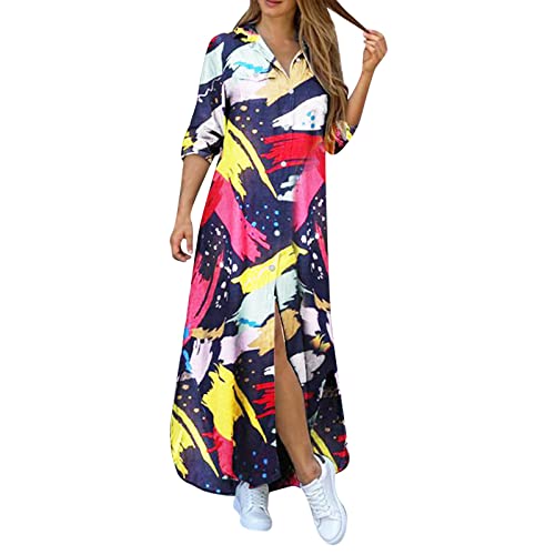 Dresses for Women 2023, Women Cotton and Linen Shirt Dress Casual