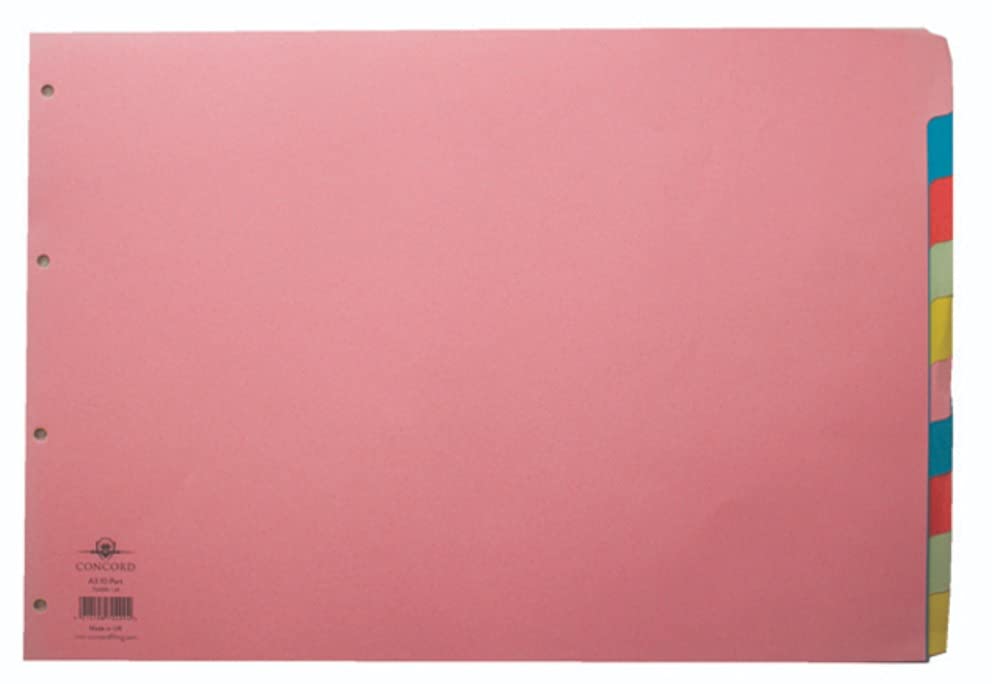 Concord Divider 10-Part A3 Landscape Pastel Colours