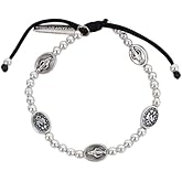 My Saint My Hero Held By Mary Bracelet 5 Medals - Silver