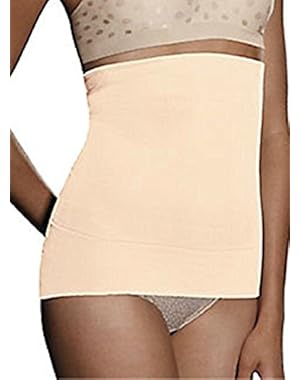 Hanes Women's Seamless Firm Control Waist Cincher Style H0452 Black & Nude