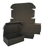 Rnisda 6x4x2'' Small Shipping Boxes 25 Pack, Black