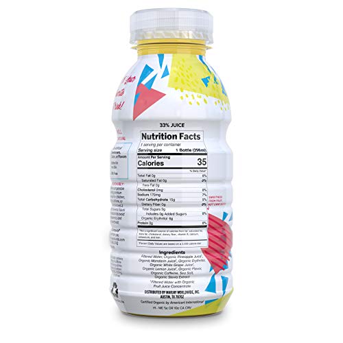 Organic Energy Drink 180mg Caffeine, Zero Added Sugar, Low Calorie