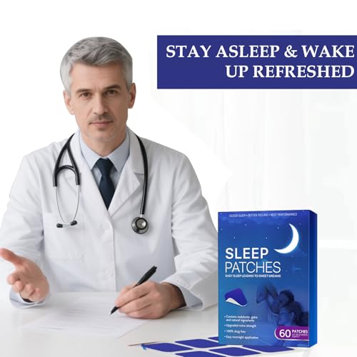 60 Parches para Dormir, Parches de Acción Rápida para Ayudar a Dormir Para Hombres y Mujeres, Sleep Patches Ingredientes 100% Naturales, Aliviar la Fatiga Física y la Ansiedad
