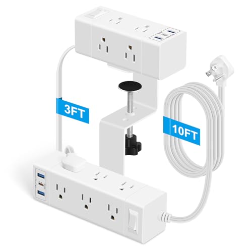 Desk Power Strip with USB Ports