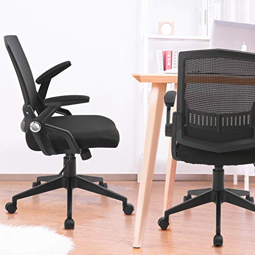 ZLHECTO Ergonomic Office Chair, Mid Back Computer Desk Chairs with