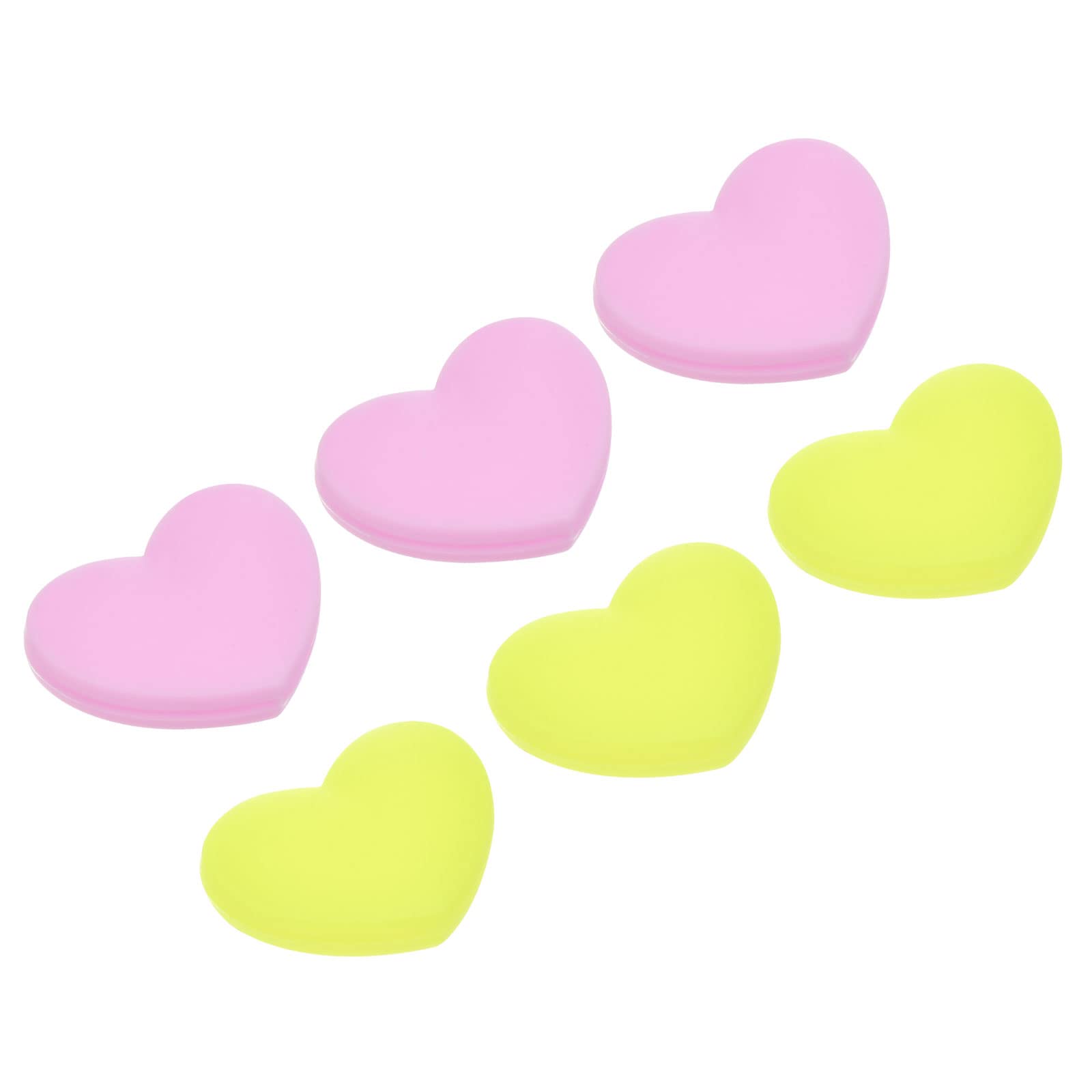 PATIKIL Tennis Vibration Dampener, 6 Pack Heart-shaped Silicone Shock Absorber Racket String Damping for Tennis Racquet, Yellow, Pale Pink