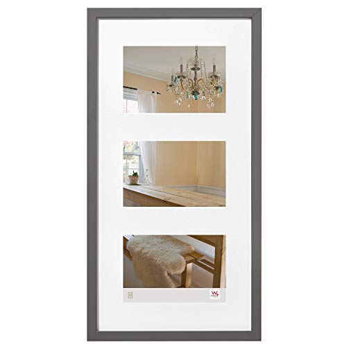 walther design fotolijst grijs 3X 10x15 cm Fotolijst Peppers Houten Fotolijst BP315D